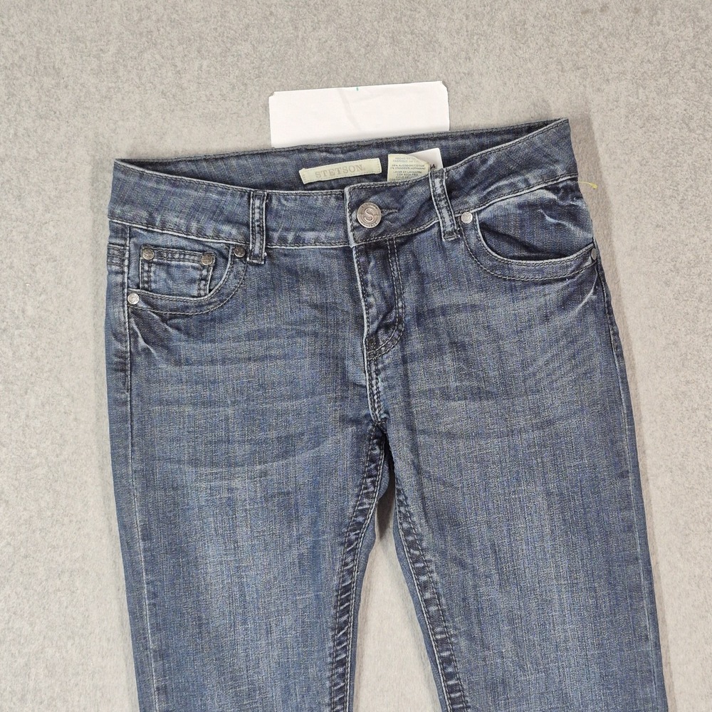 STRETSON Women Jeans 8 LONG Blue Denim Pixie Stix Skinny 32" Inseam Stretch - Picture 6 of 13